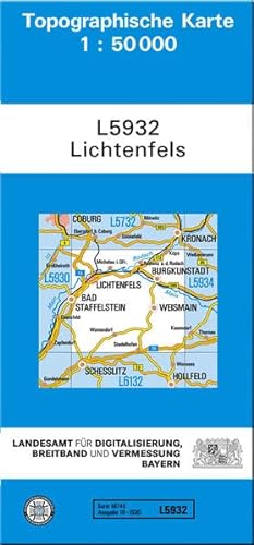 TK50 L5932 Lichtenfels: Topographische Karte 1:50000 (TK50 Topographische Karte 1:50000 Bayern)